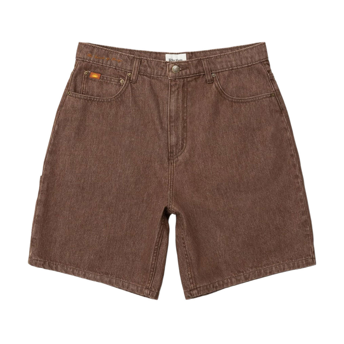 Rhythm Toby Denim Shorts - Washed Brown image 1