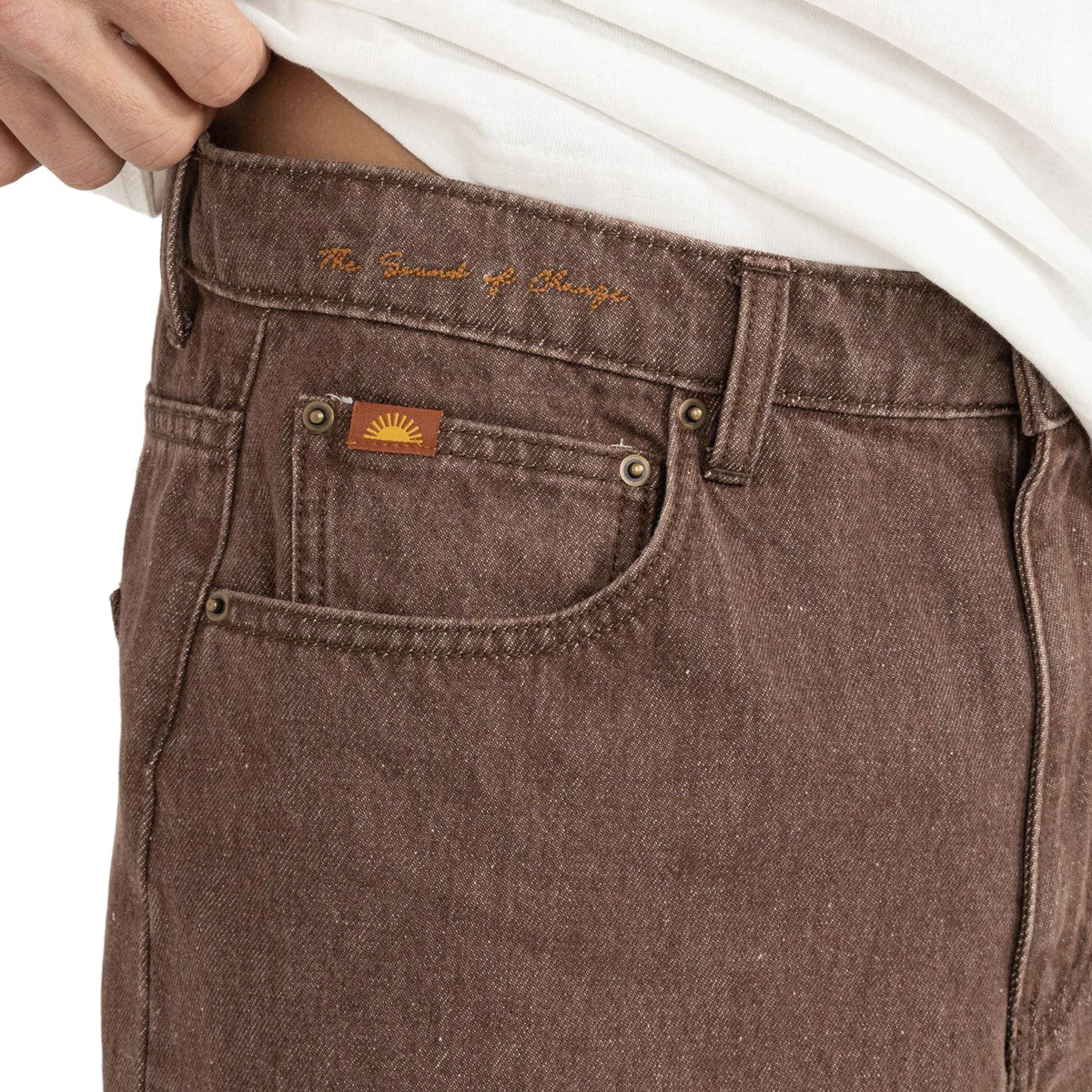 Rhythm Toby Denim Shorts - Washed Brown image 4