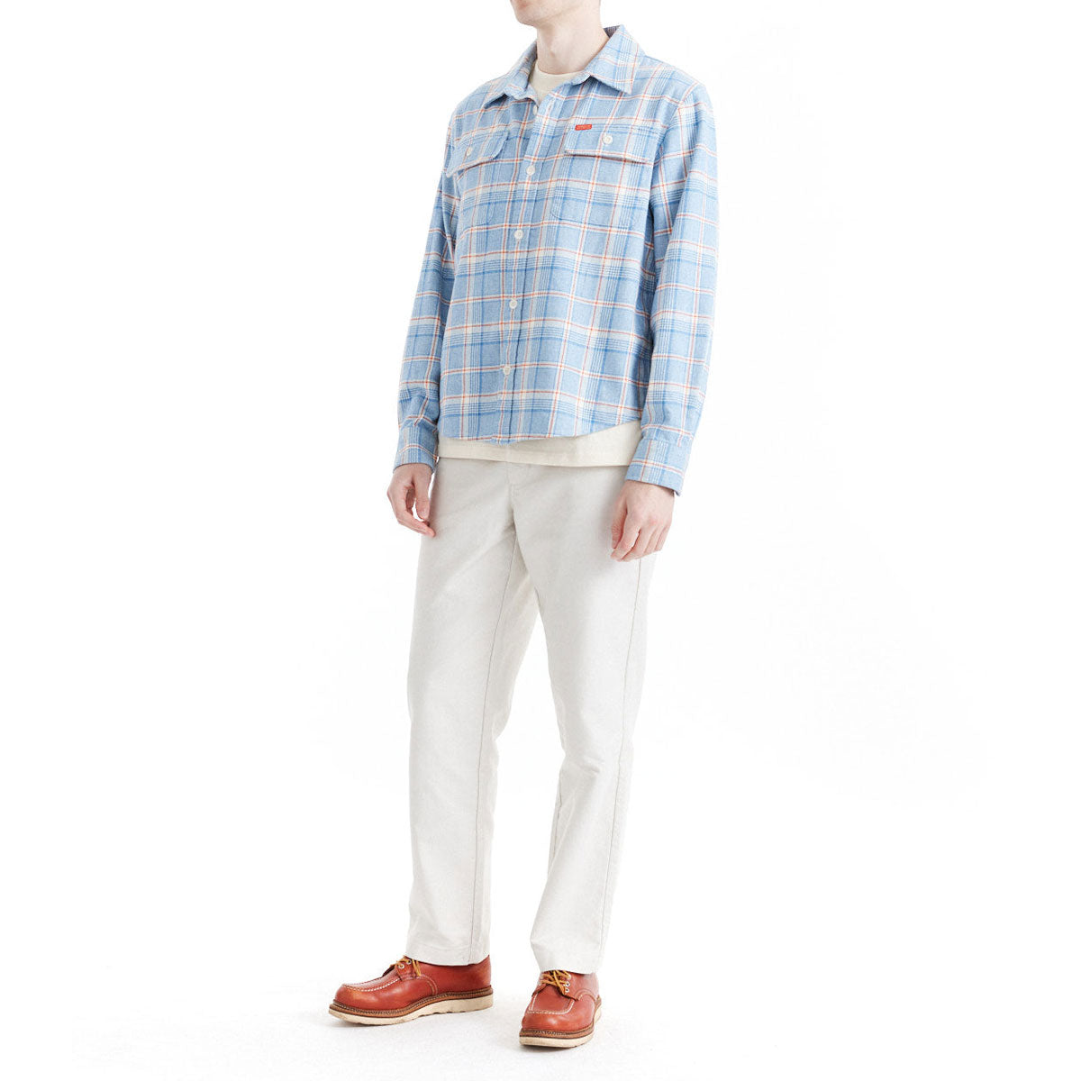Deus Ex Machina Vacay Check Long Sleeve Shirt - Sky Blue image 3