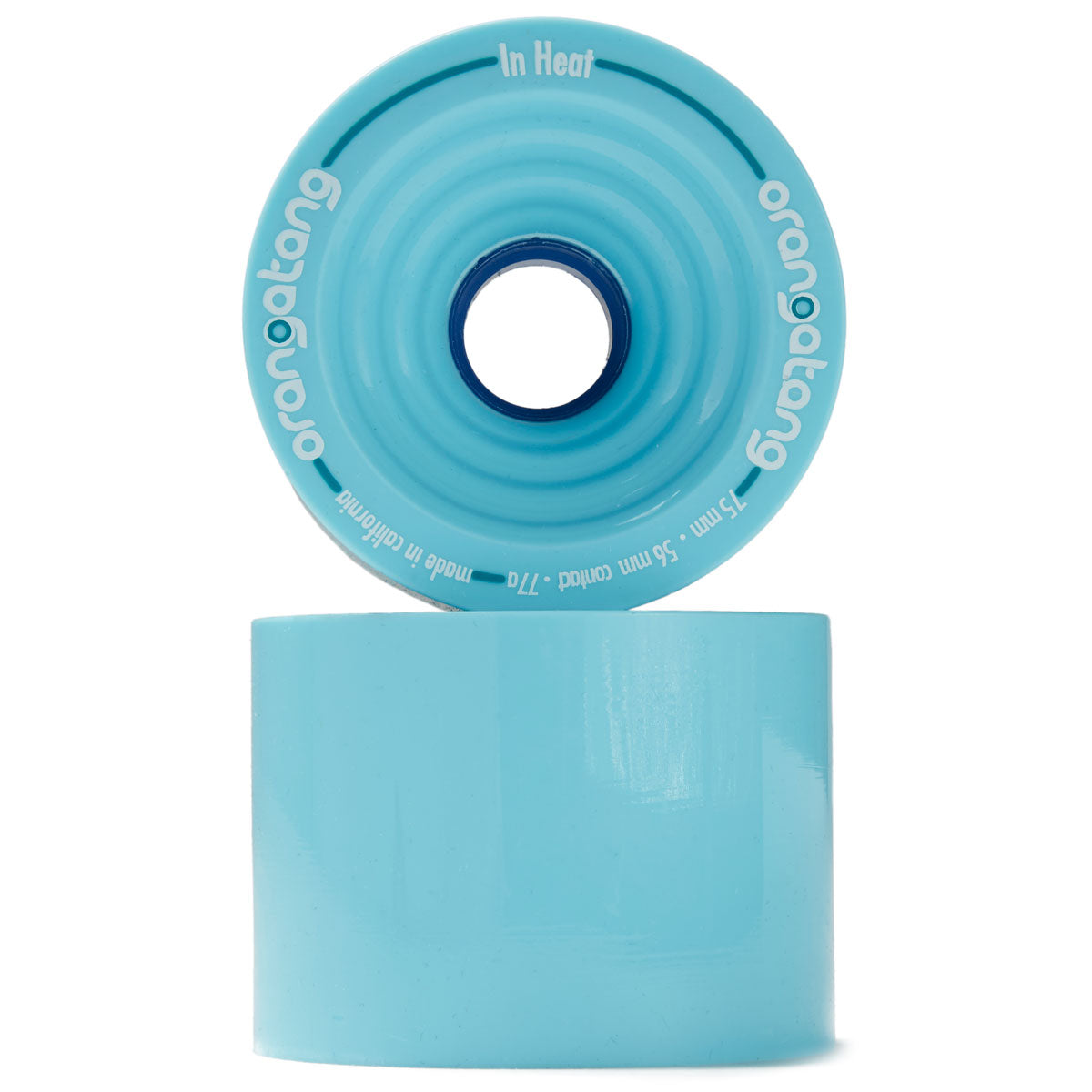 Orangatang In Heat 77a Longboard Wheels - Blue - 75mm image 2