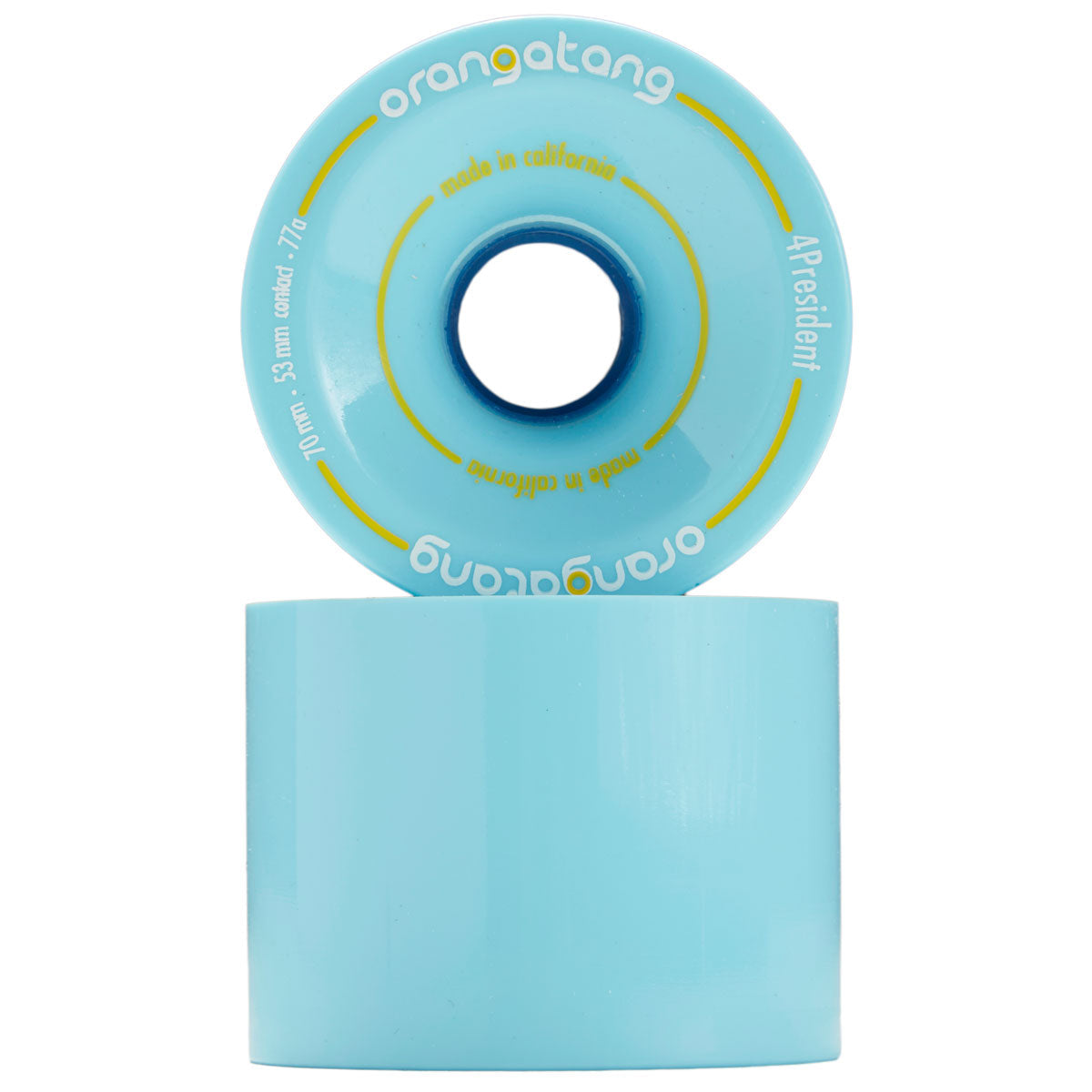 Orangatang 4 President Longboard Wheels 70mm 77a Blue image 2