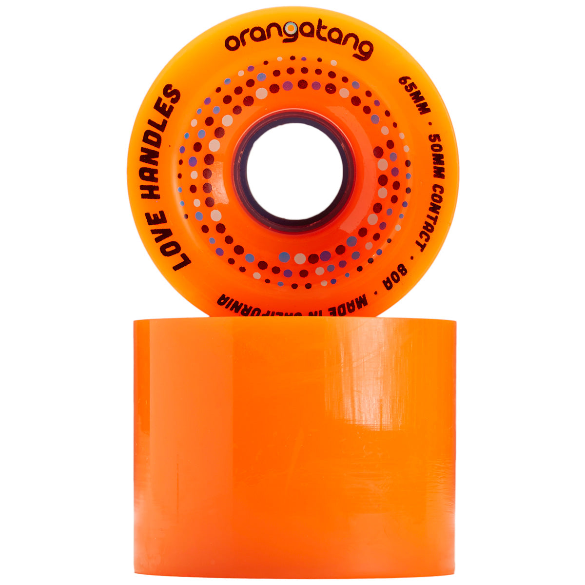 Orangatang Love Handles Offset Freeride 80a Longboard Wheels - Orange - 65mm image 2