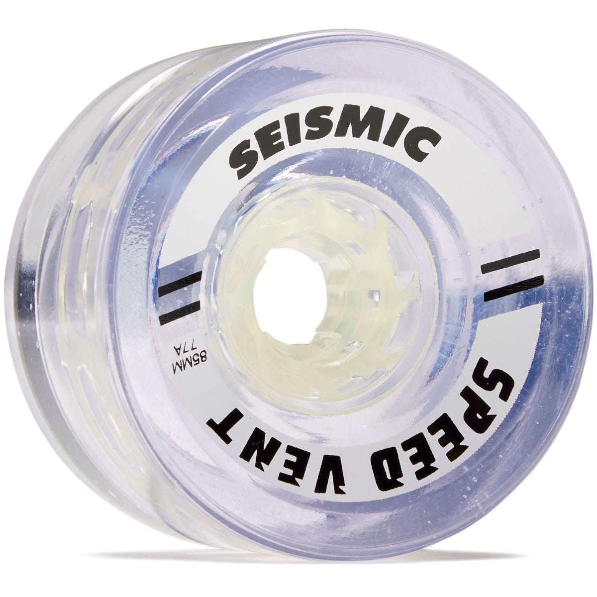 Seismic Speed Vent 77a Longboard Wheels - Clear Purple - 85mm image 1