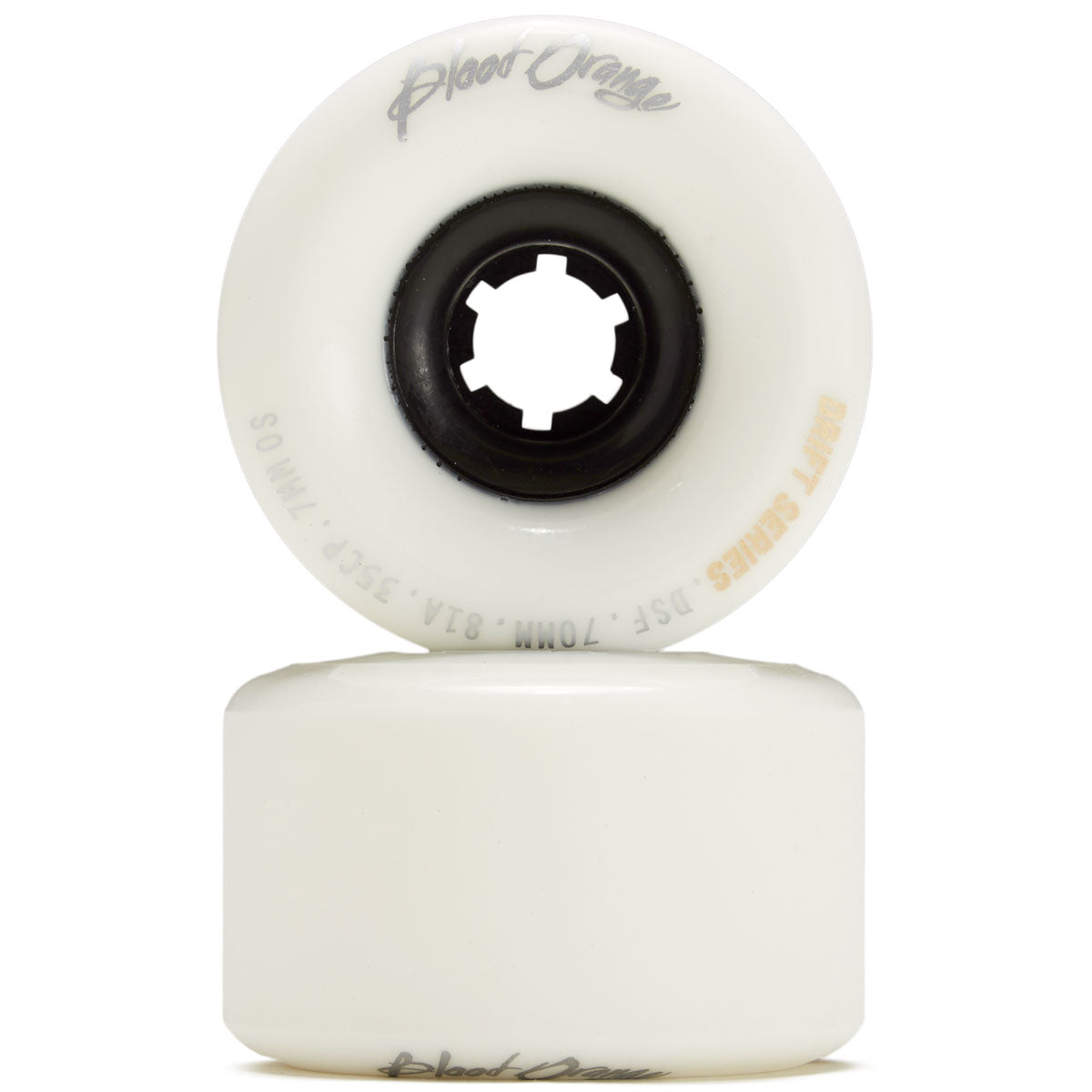 Blood Orange Drift 81a Longboard Wheels - White - 70mm image 2