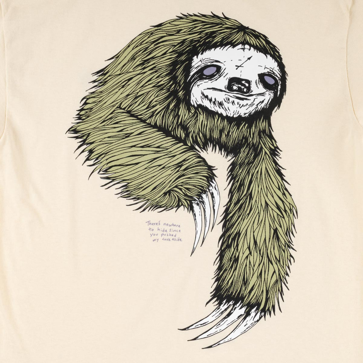 Welcome Sloth T-Shirt - Bone/Sage image 3