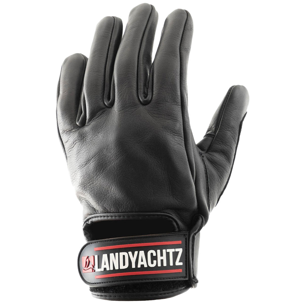 Landyachtz Leather Freeride Slide Gloves & Pucks - Black image 2
