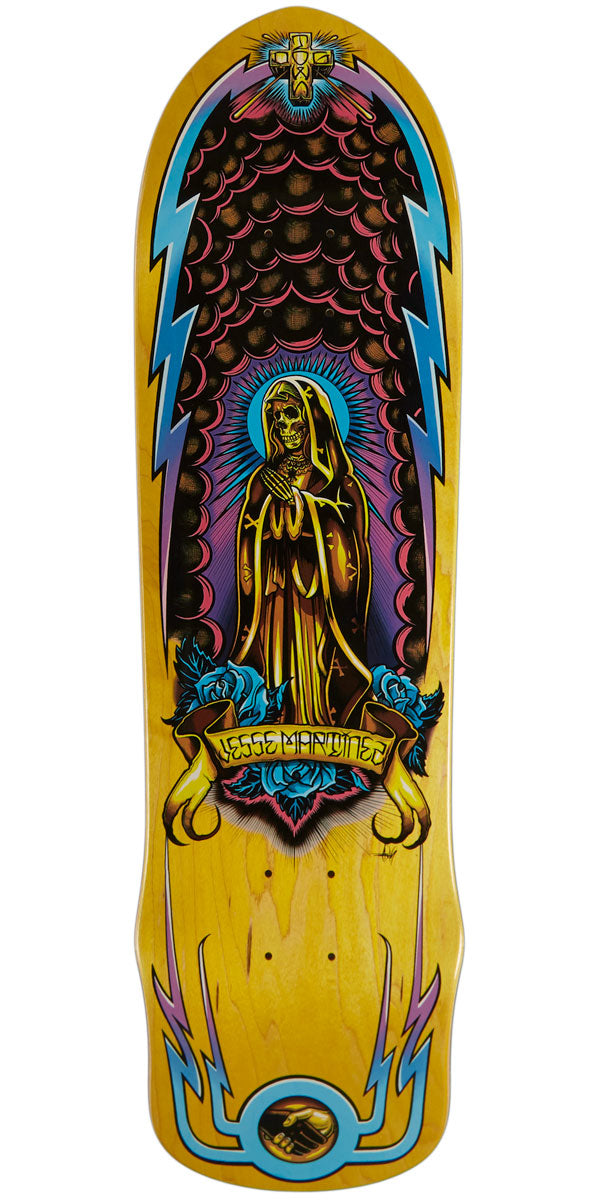 Dogtown Jesse Martinez Guadalupe Handshake M80 Skateboard Deck - Yellow Stain - 8.625