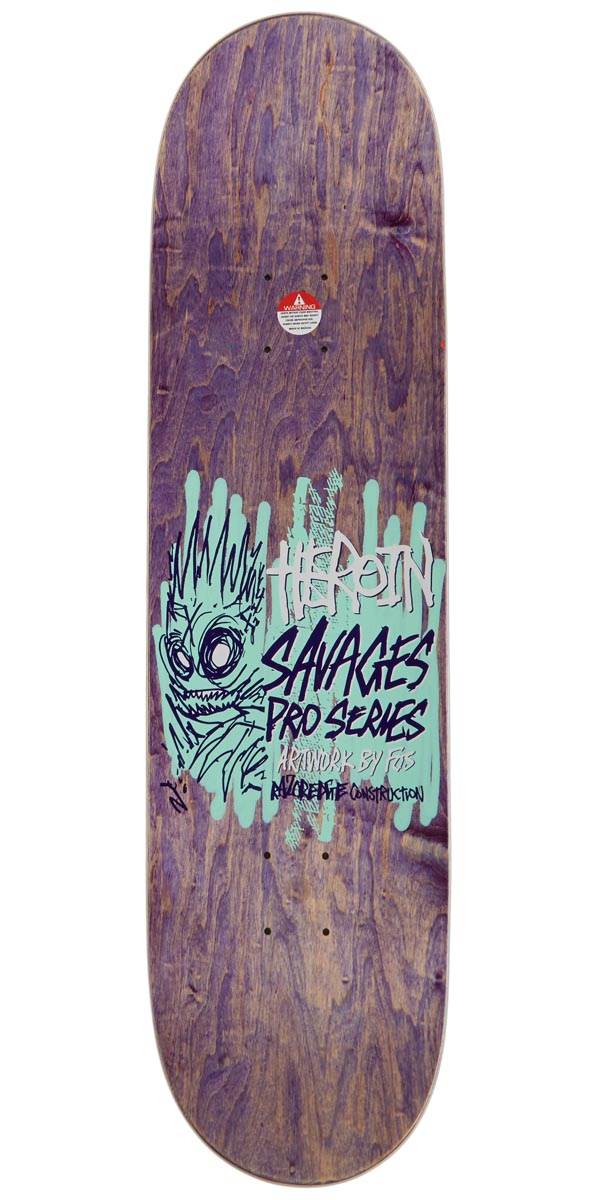 Heroin Wilson Savages Skateboard Deck - 8.50