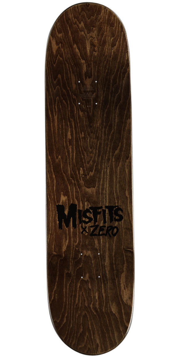 Zero x Misfits 1st Edition Fiend Skull Skateboard Deck - Glow In The Dark - 8.25