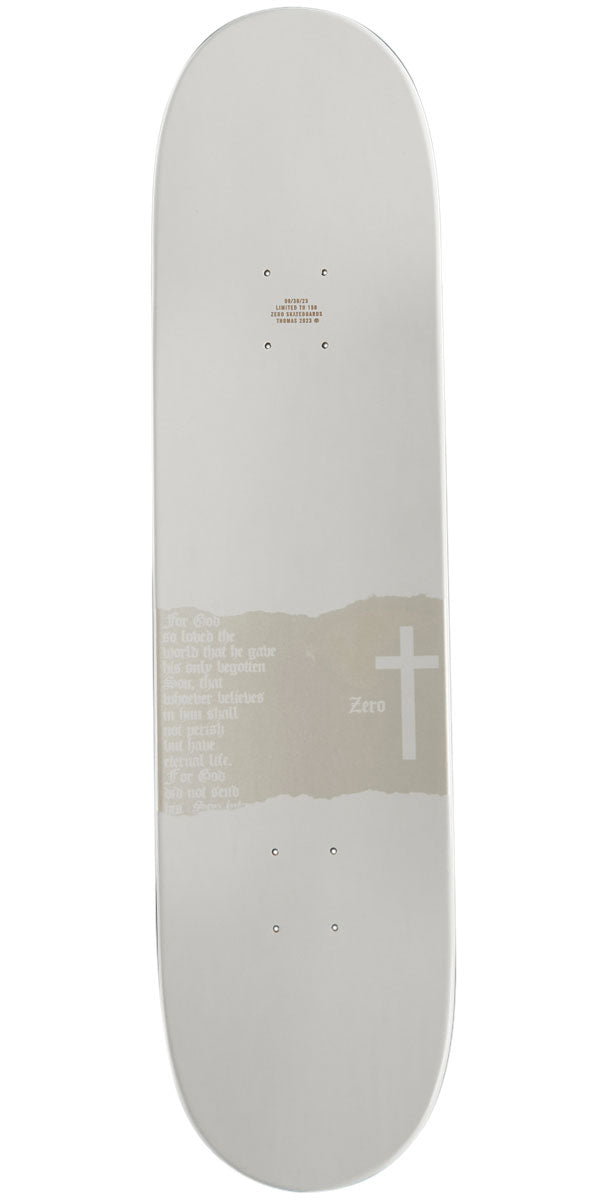 Zero Thomas Cross Skateboard Deck - White/White - 8.25