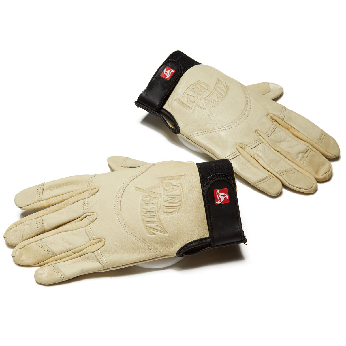 Landyachtz Velcro Fingertip Leather Slide Gloves image 3