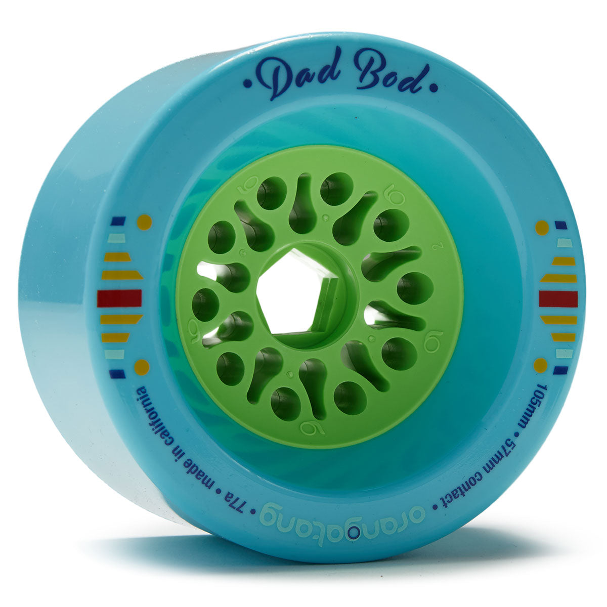 Orangatang Dad Bod 77a Longboard Wheels - Blue - 105mm image 1