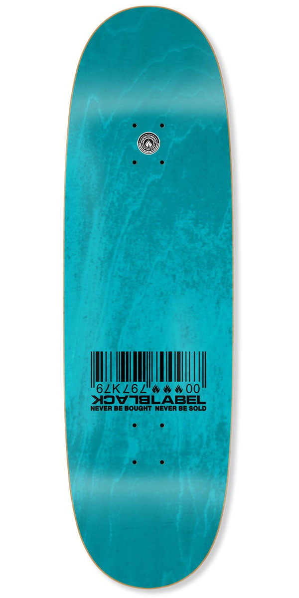 Black Label Ripped Barcode Custom Egg Skateboard Complete - 9.50