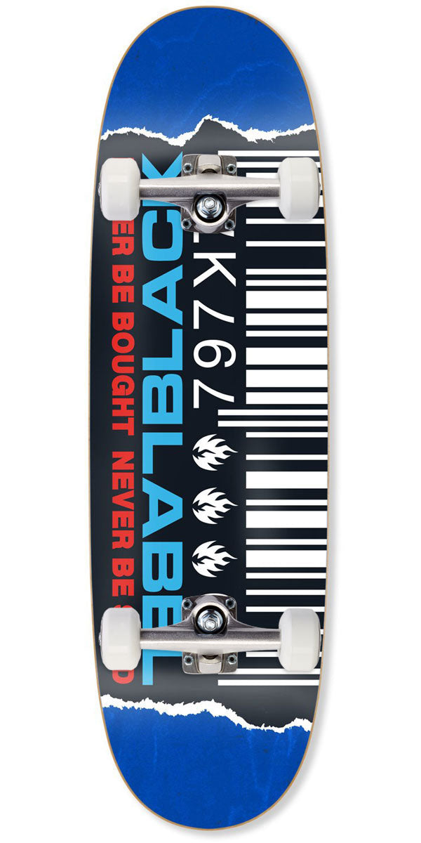 Black Label Ripped Barcode Custom Egg Skateboard Complete - 9.50