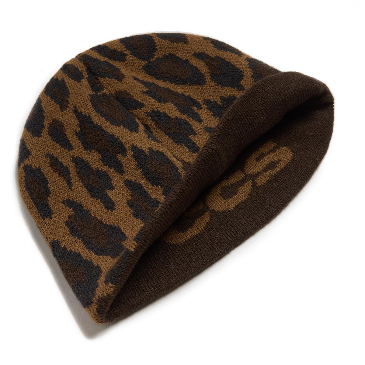 CCS Reversible Leopard Skully Beanie - Brown image 3