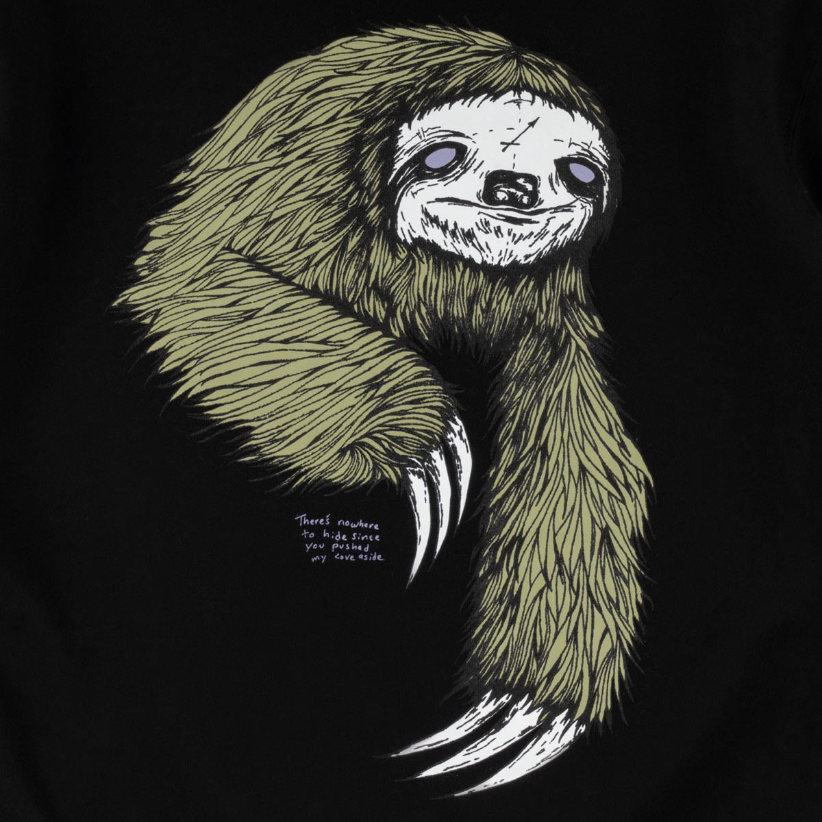 Welcome Sloth Hoodie - Black/Sage image 3