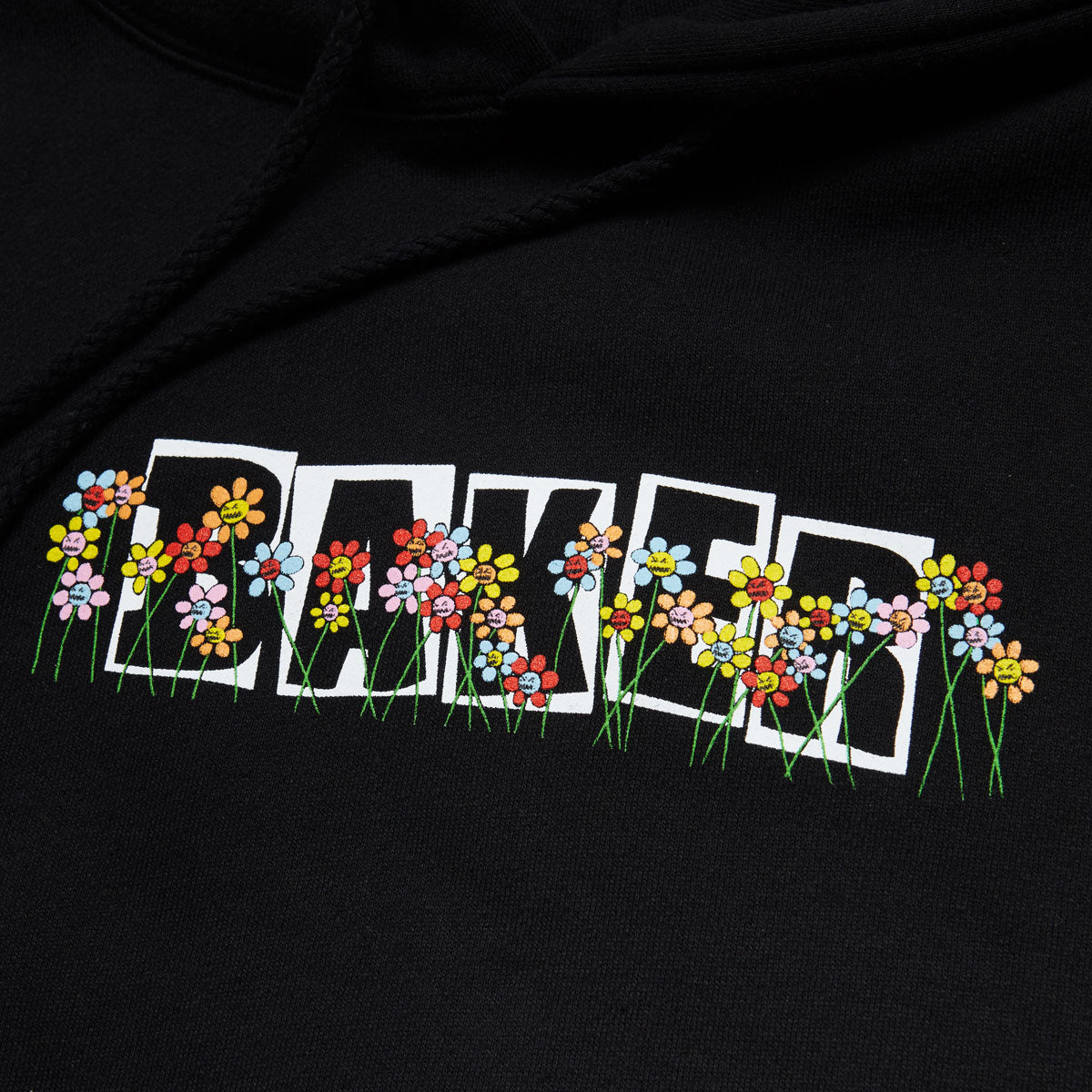 Baker Brand Logo Floral Hoodie - Black image 2