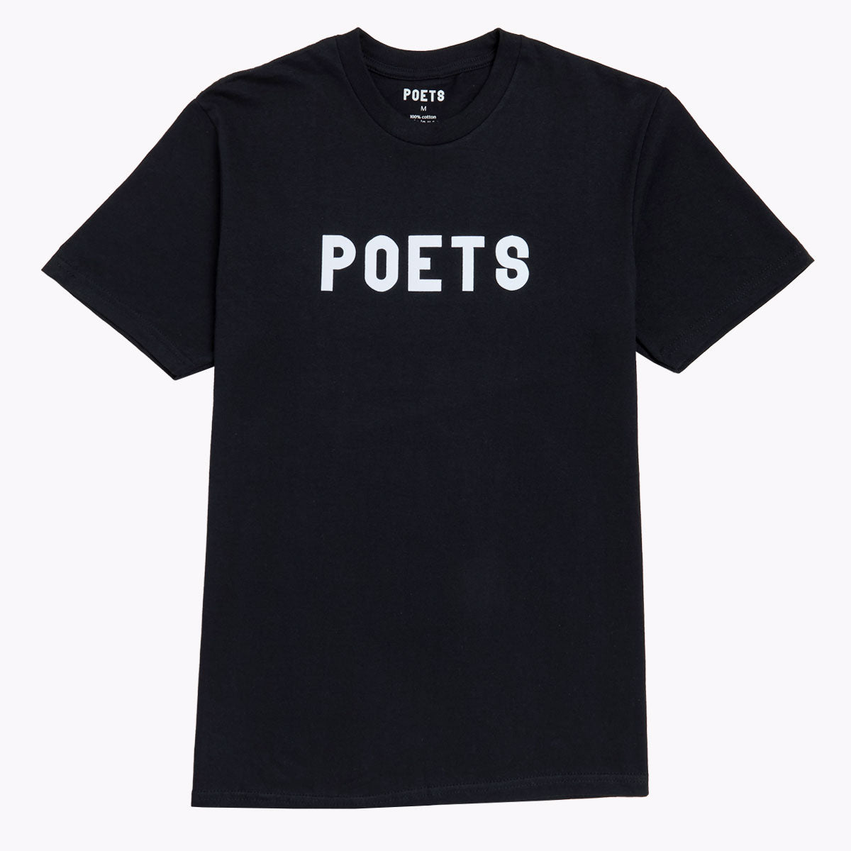 Poets OG Flocked T-Shirt - Black/White Flocking image 1