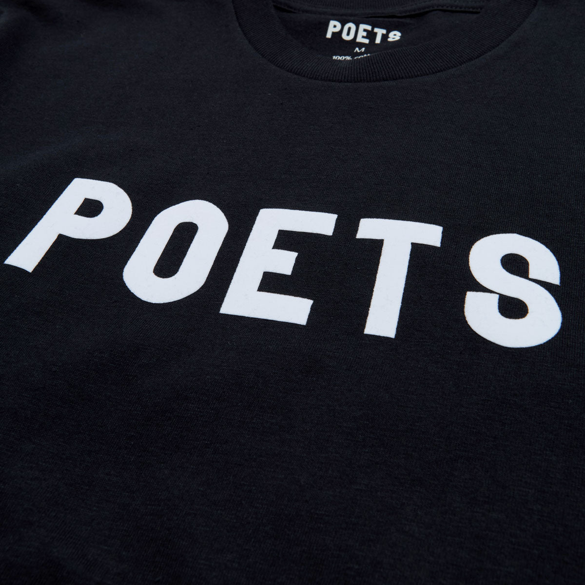 Poets OG Flocked T-Shirt - Black/White Flocking image 2