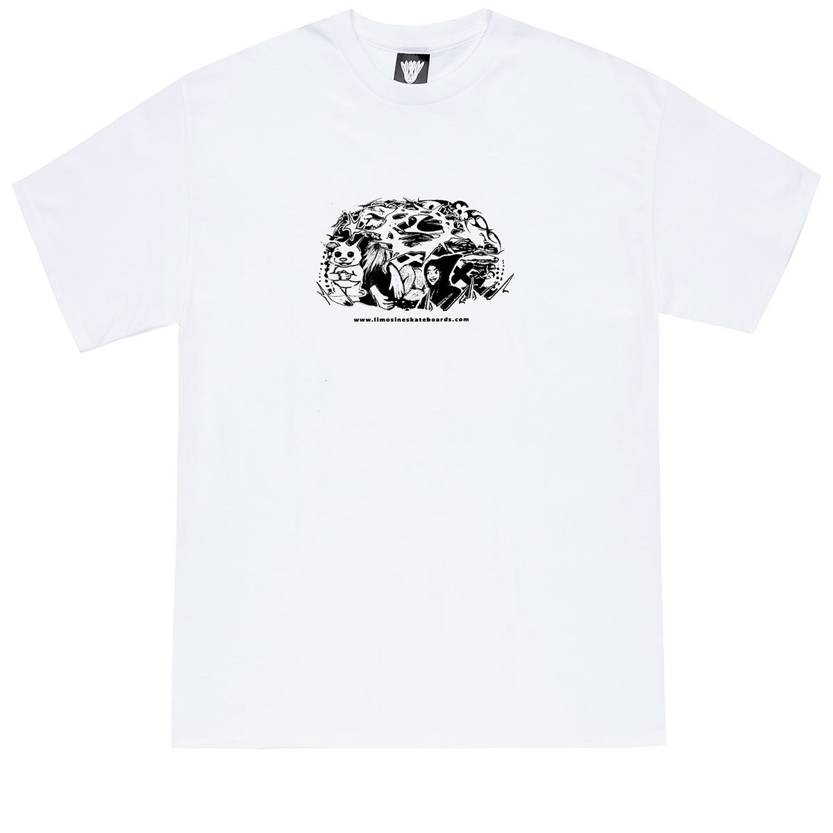 Limosine Brain Collage T-Shirt - White image 1