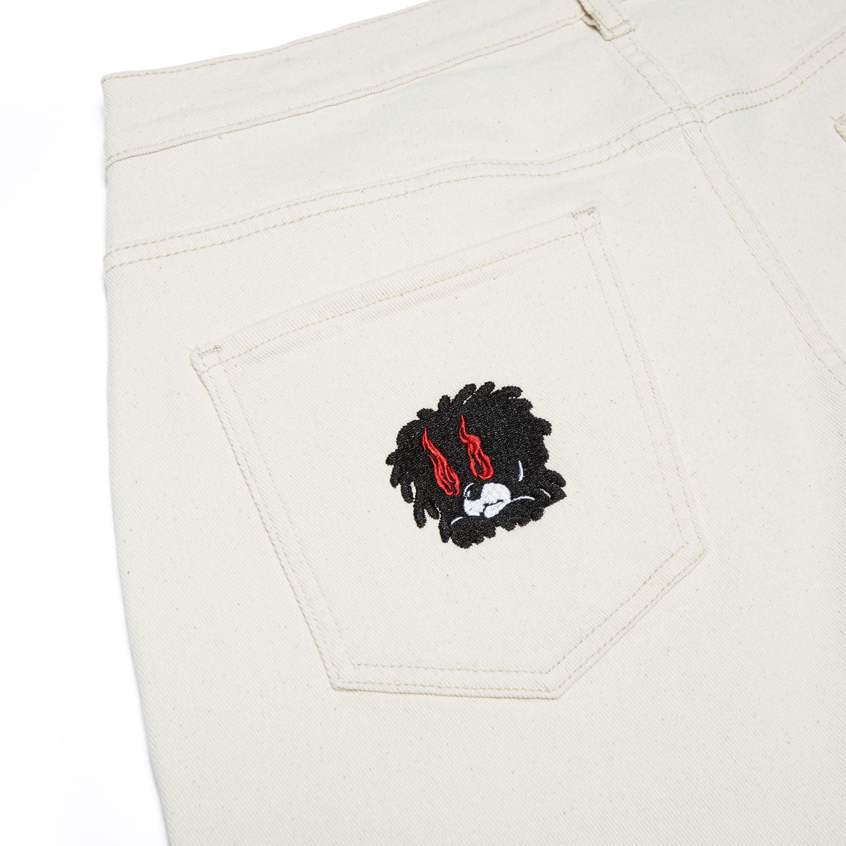 Evisen Eye Fire Jeans - Ecru image 4