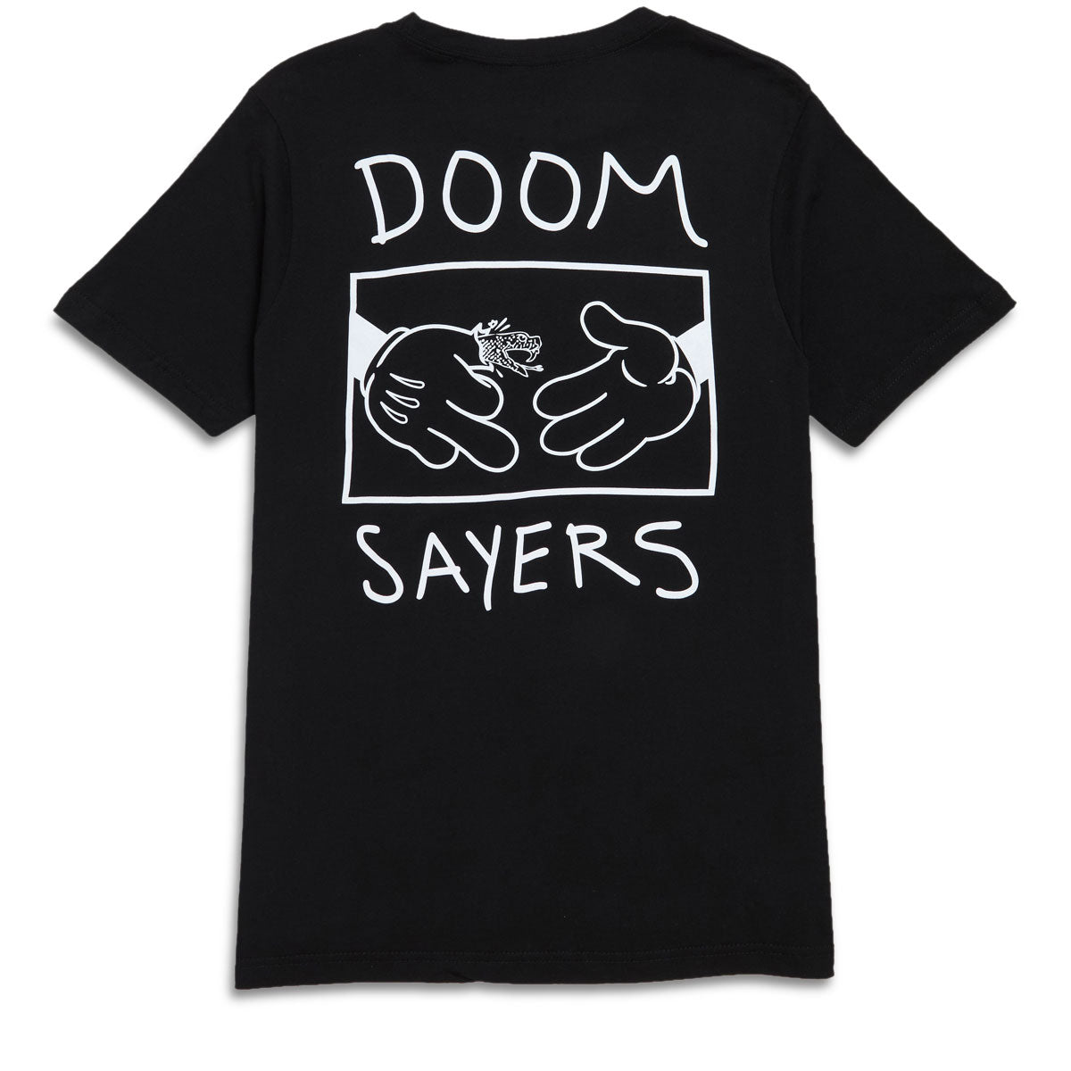 Doom Sayers Cartoon Bird T-Shirt - Black image 1