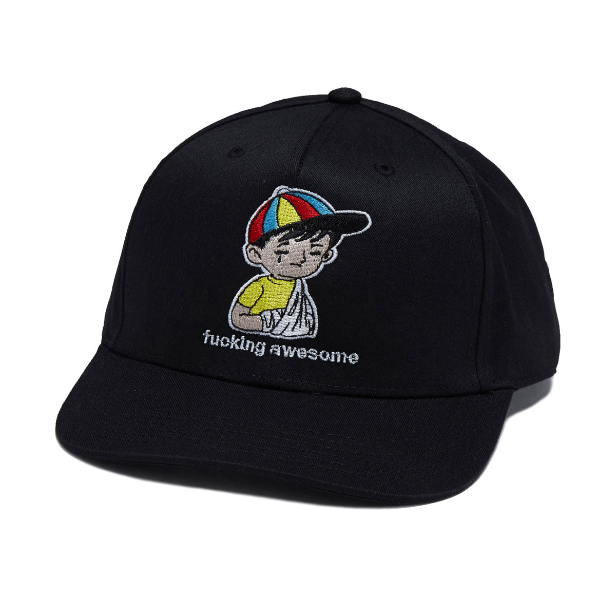 Fucking Awesome Embroidered Wanto Kid Hat - Black image 1