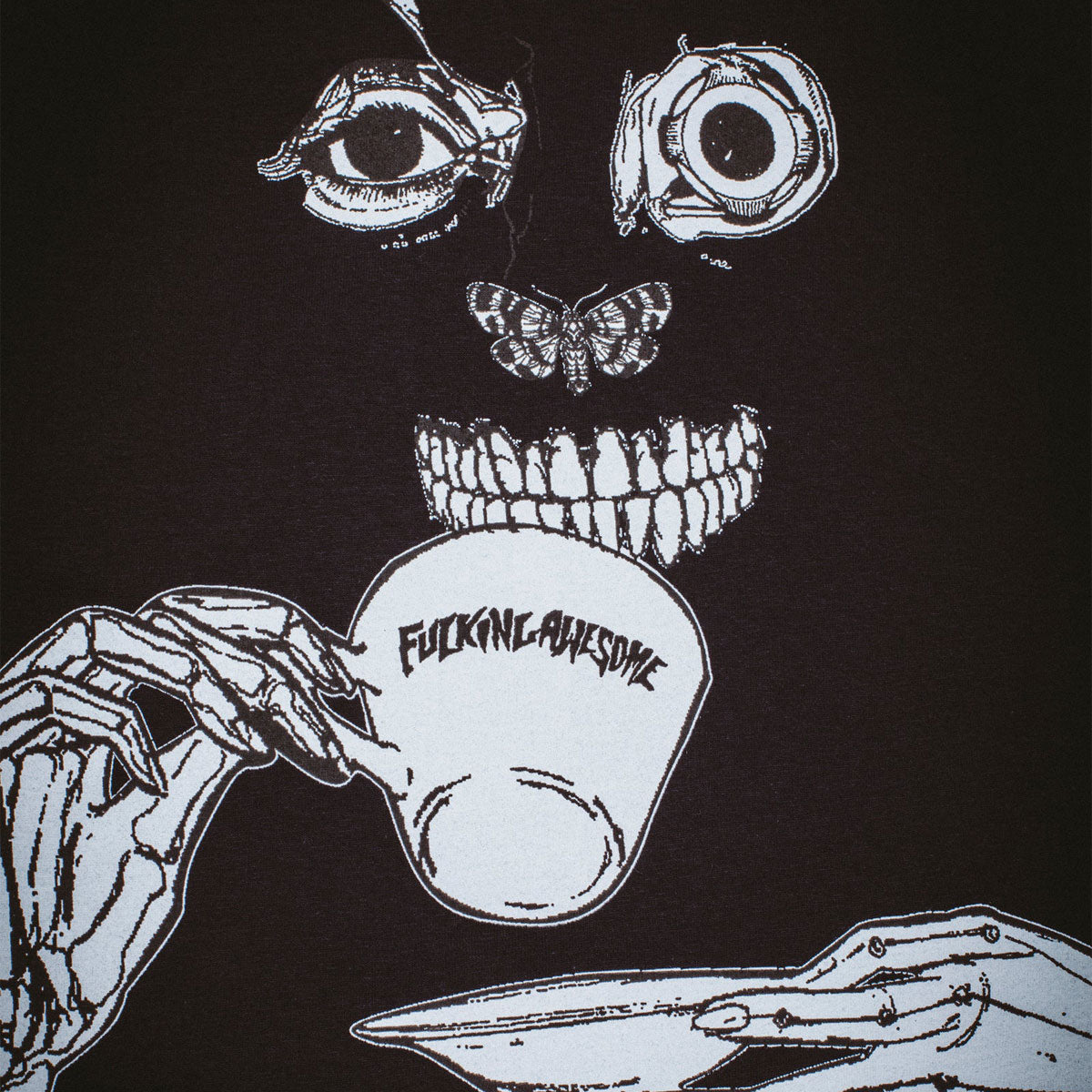 Fucking Awesome Teethface T-Shirt - Black image 2