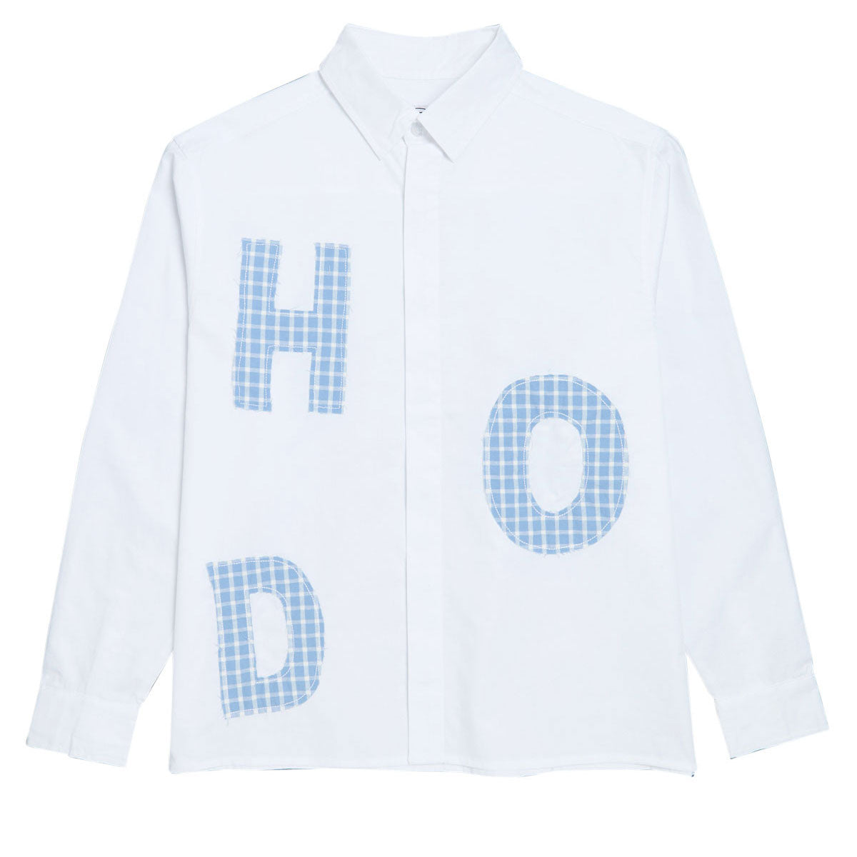 Hoddle Melange Long Sleeve Shirt - White image 1