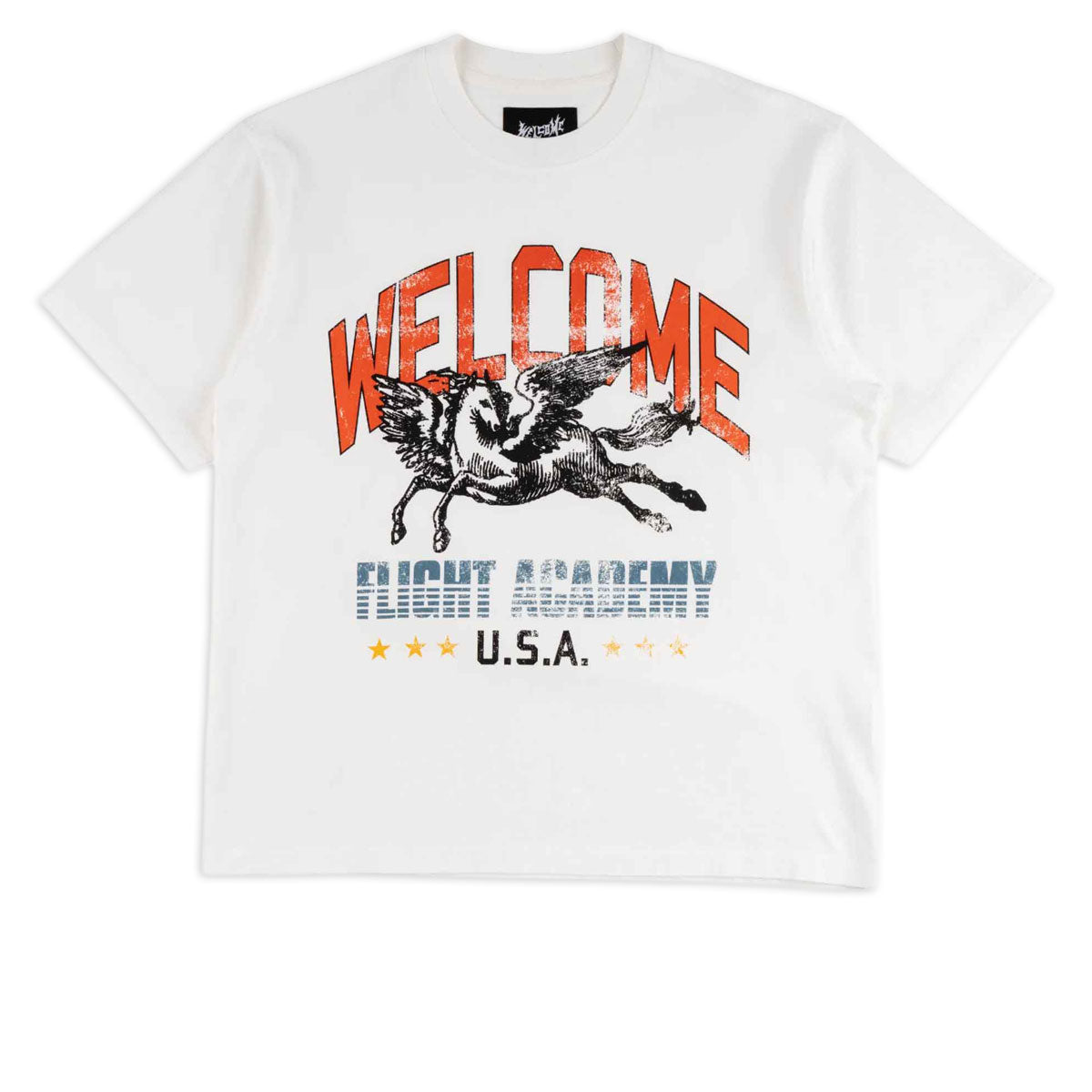 Welcome Pegasus Garment-Dyed T-Shirt - White image 1