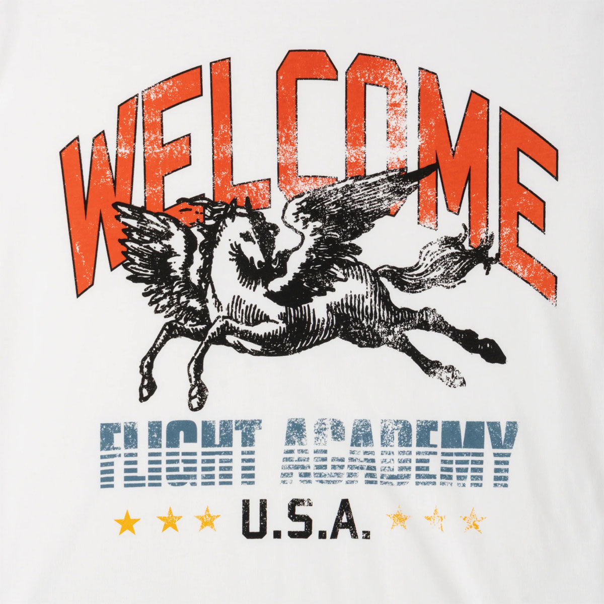 Welcome Pegasus Garment-Dyed T-Shirt - White image 2