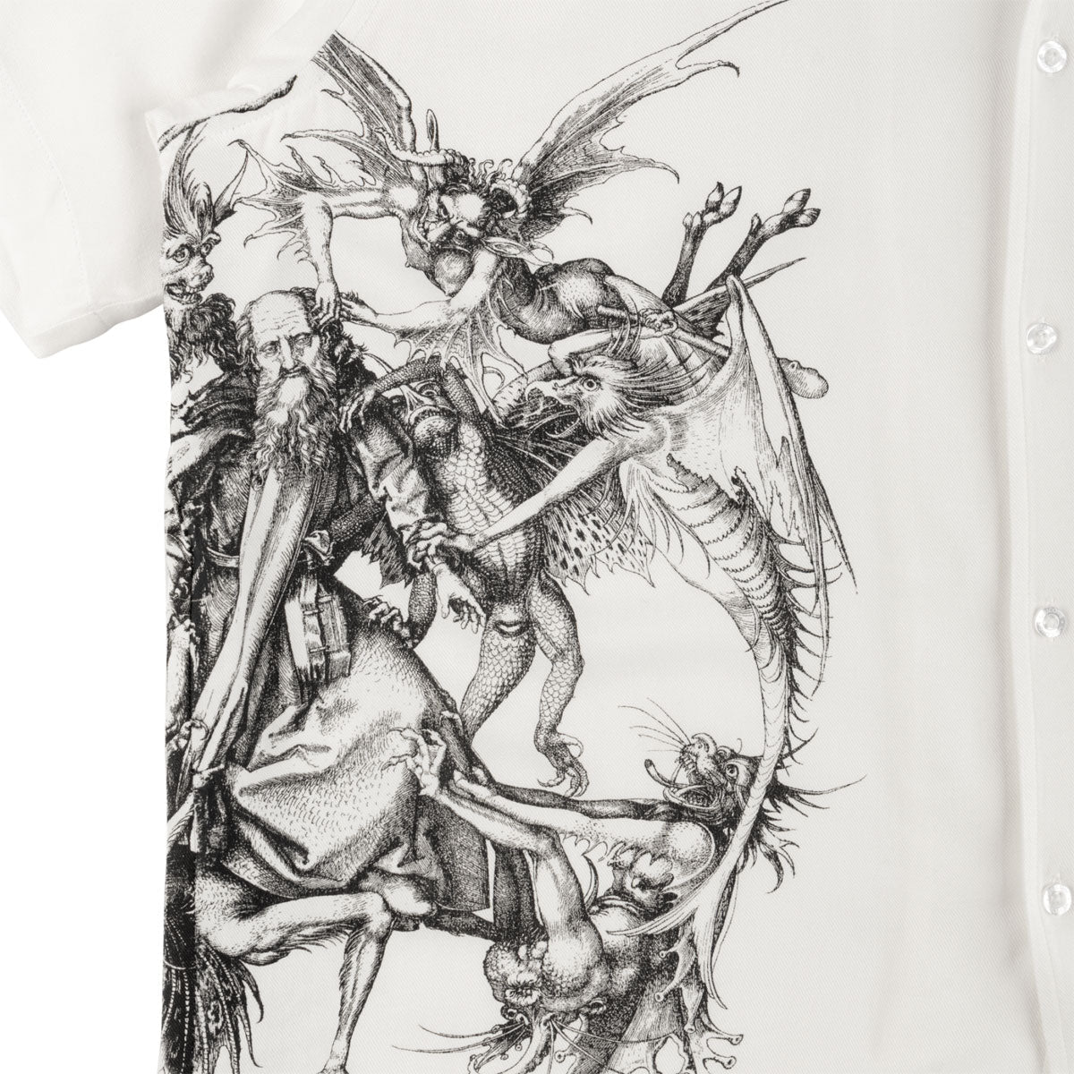 Welcome Torment Printed Linen Shirt - White image 3