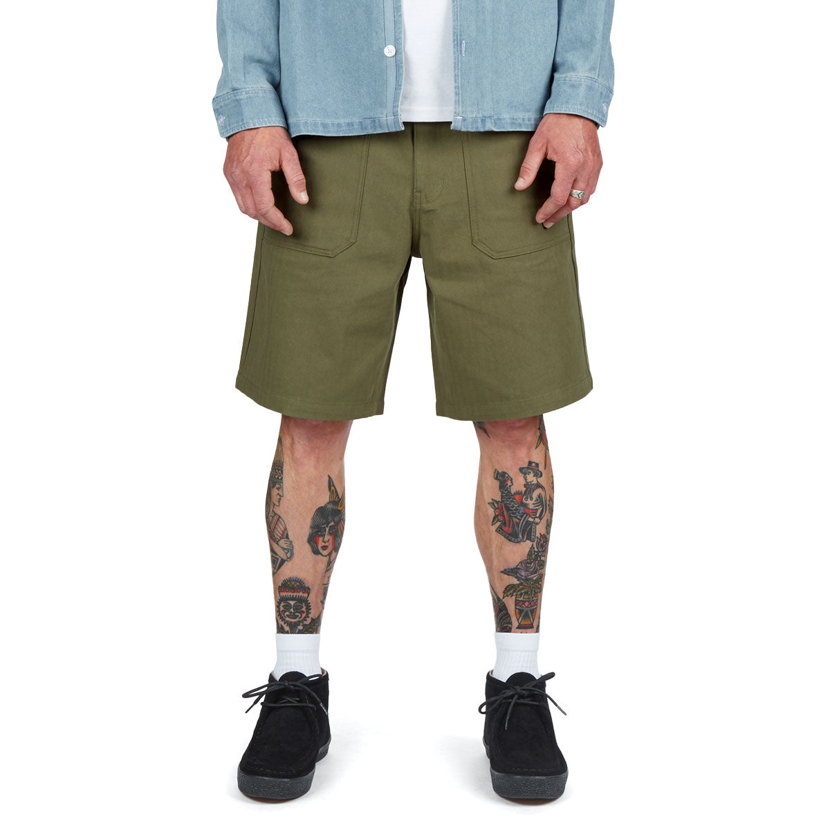 CCS Surplus Herringbone Shorts - Olive image 1