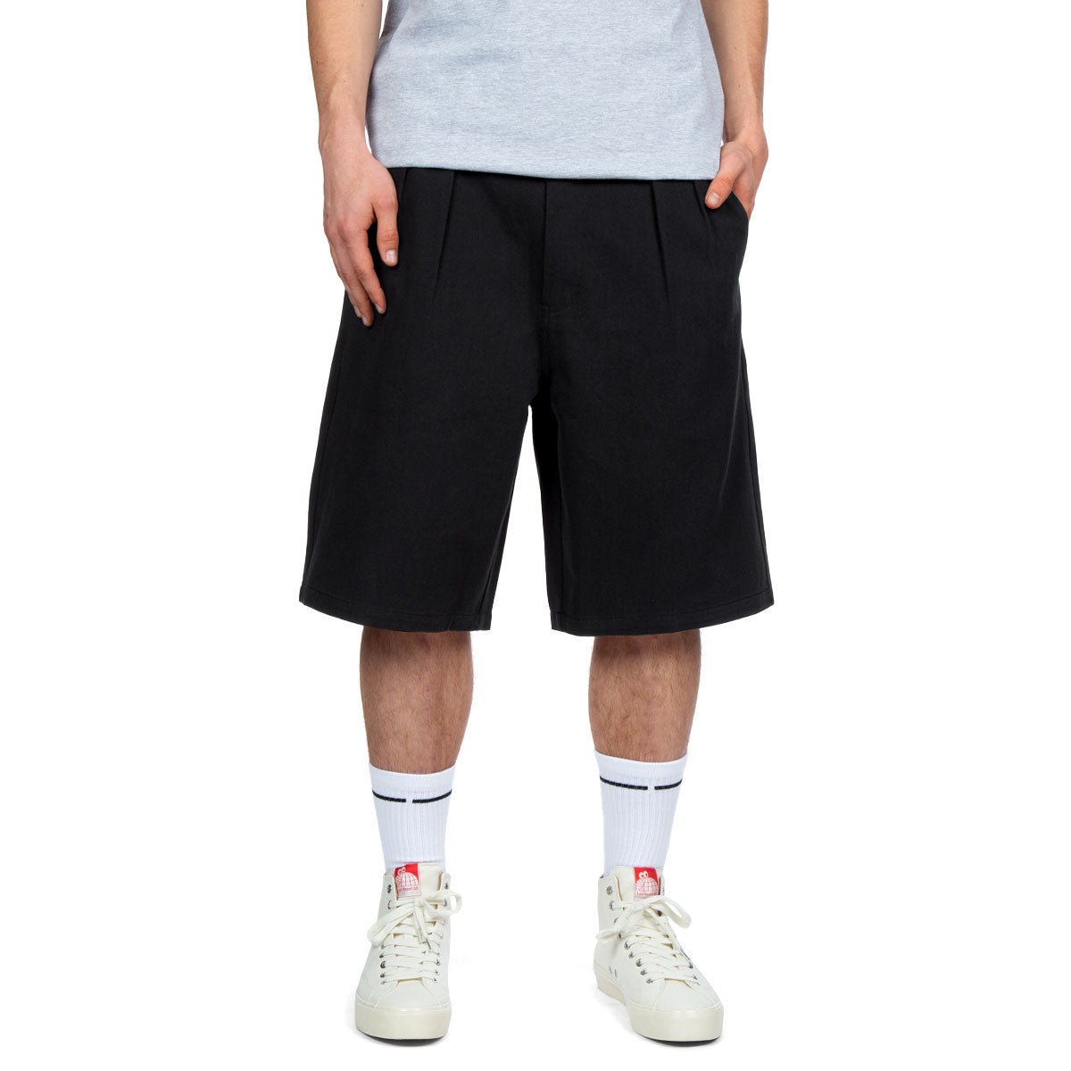 CCS Pleated Chino Shorts - Black image 1