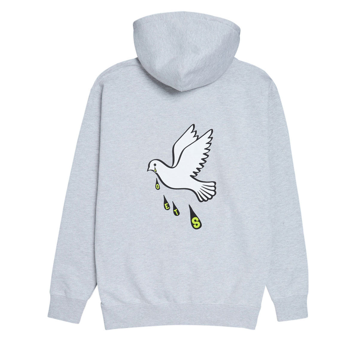 Poets Message Dove Hoodie - Heather Grey image 1