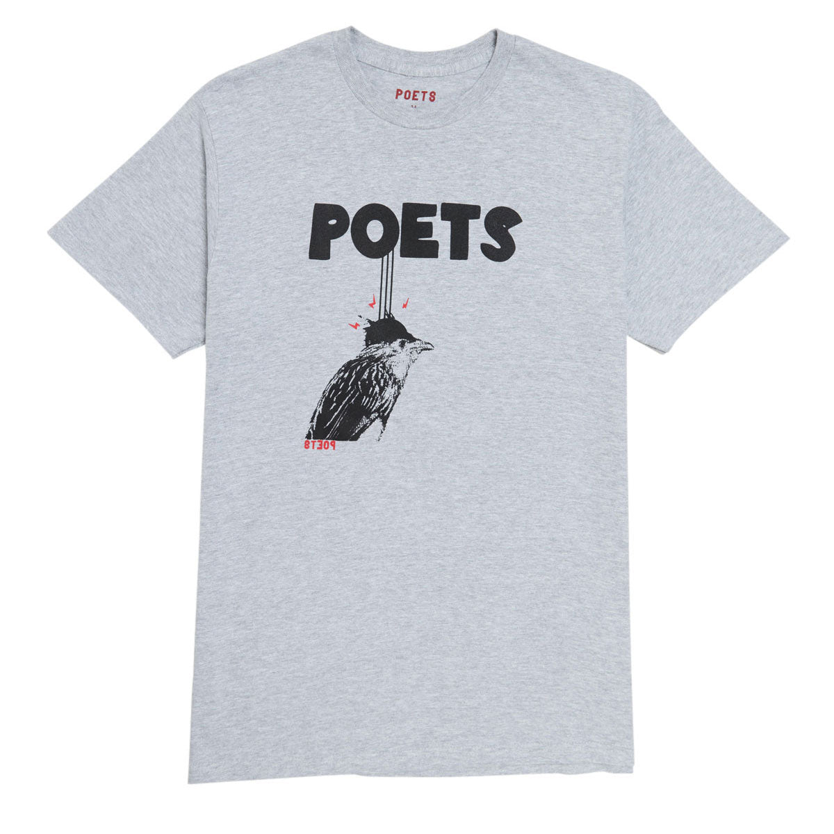 Poets Cuckoo T-Shirt - Heather Grey image 1
