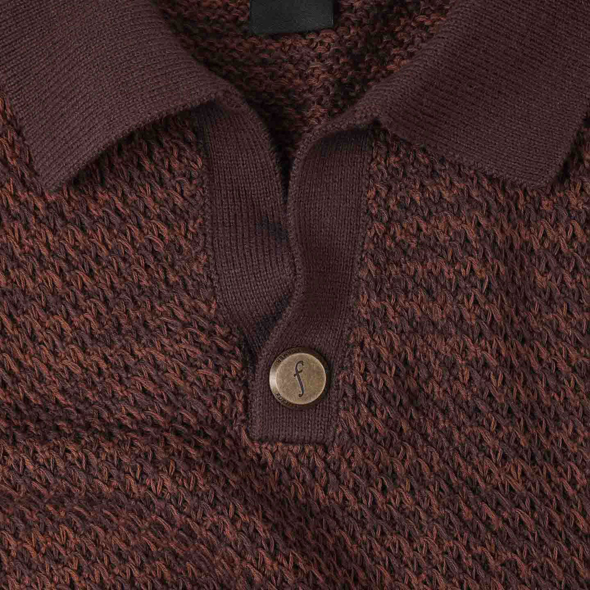 Former AG Open Collar Polo Shirt - Copper image 3