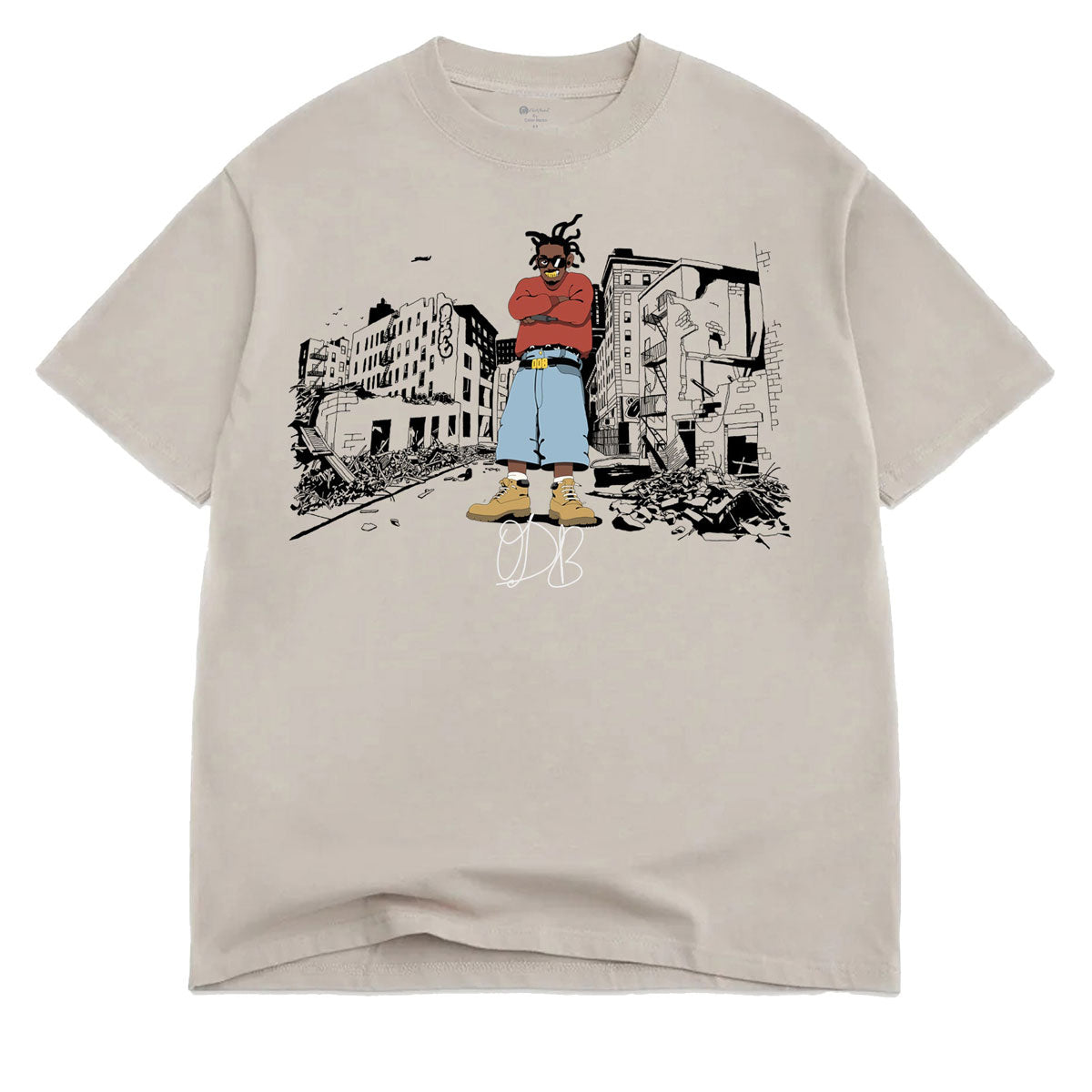 Color Bars x ODB Harlem T-Shirt - Tan image 1