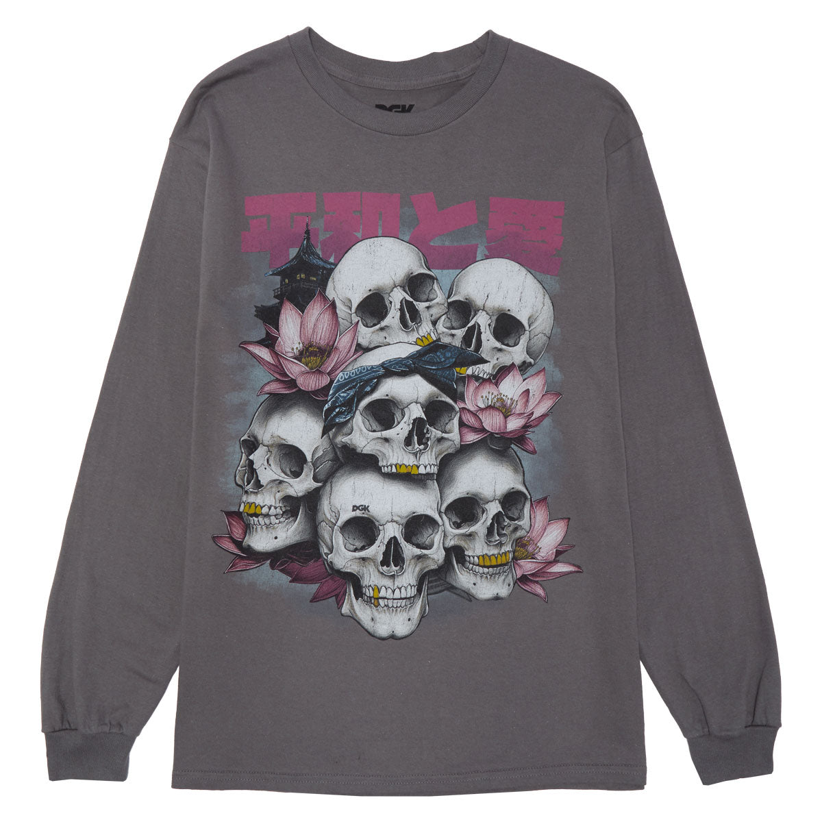 DGK Peace And Love Long Sleeve T-Shirt - Charcoal image 1