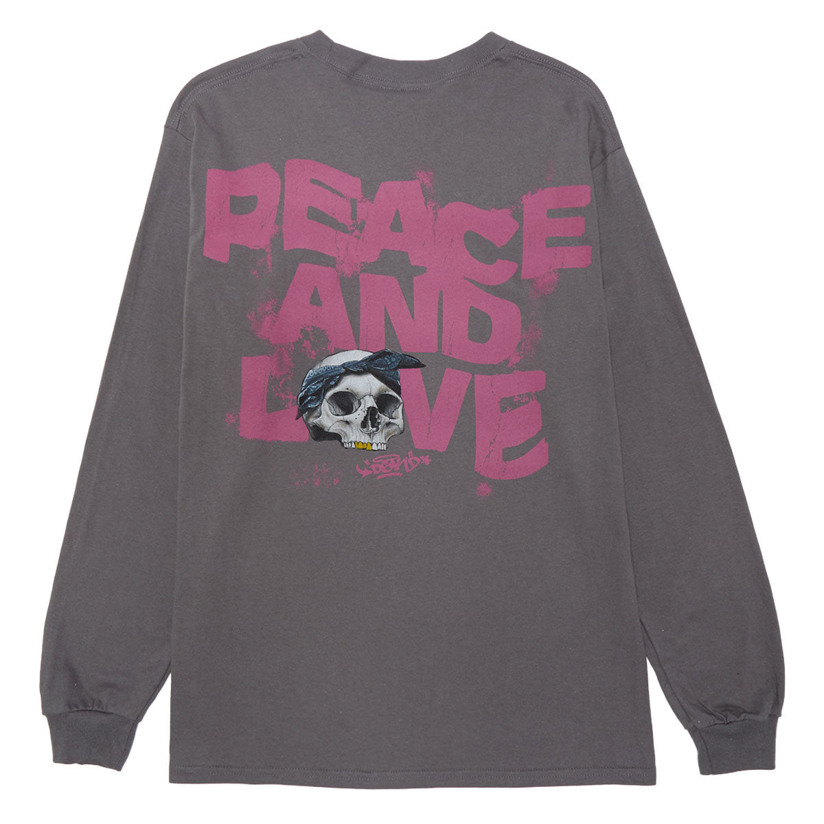 DGK Peace And Love Long Sleeve T-Shirt - Charcoal image 2