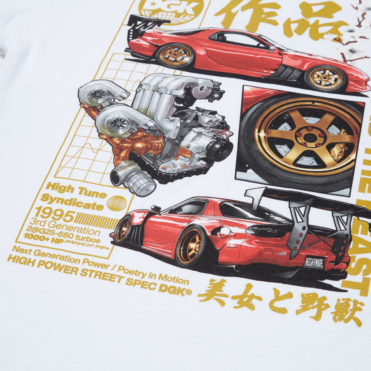 DGK Beauty And The Beast T-Shirt - White image 4