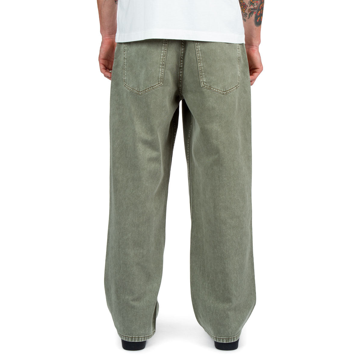 CCS Baggy Straight Denim Jeans - Faded Olive image 5