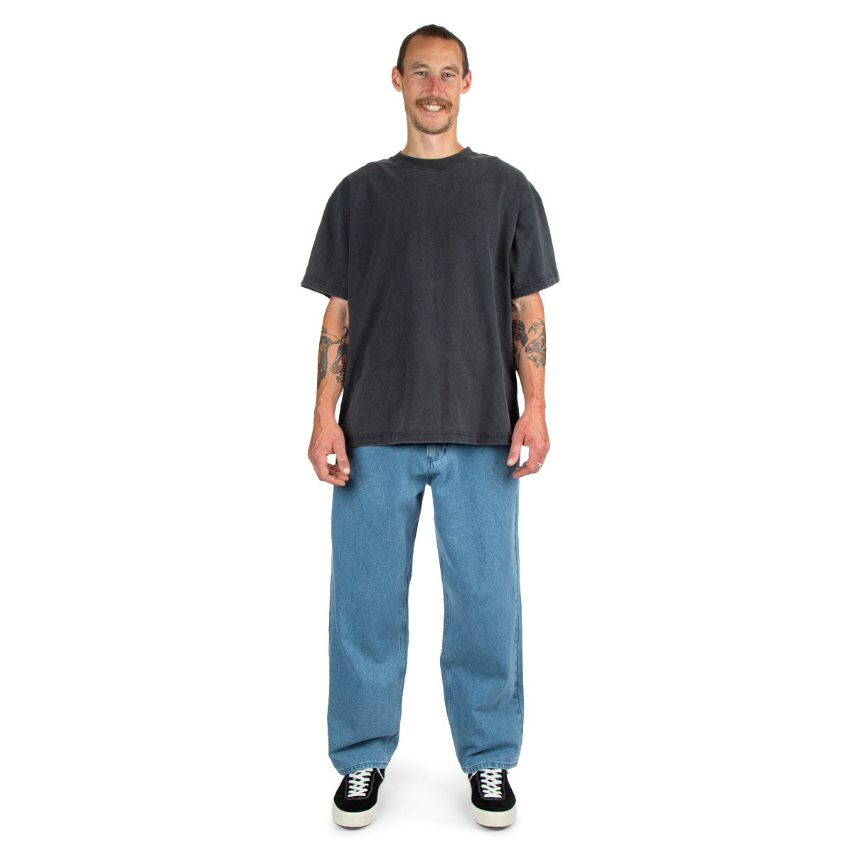 CCS Baggy Straight Denim Jeans - Rinsed Blue image 3