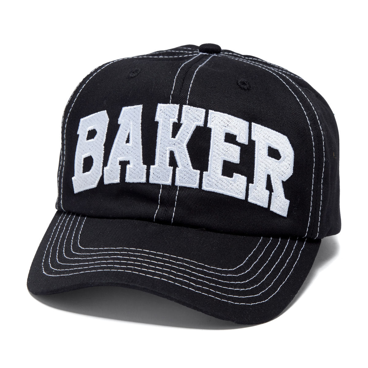 Baker Apex Snapback Hat - Black/White image 1