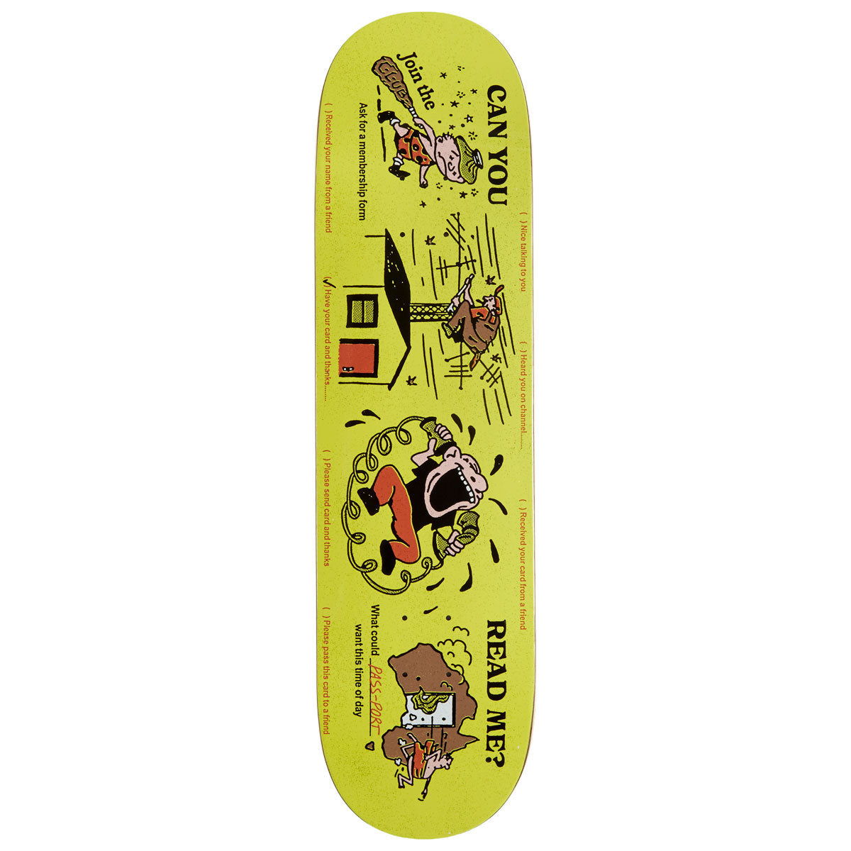 Passport Eyeball Series Can You Read Me Skateboard Deck - 8.25