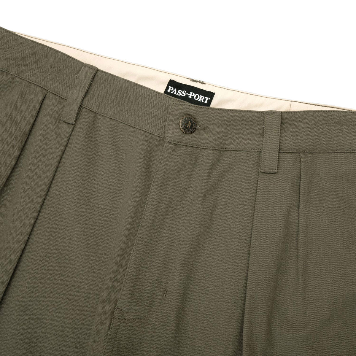 Passport Herringbone Leagues Club Stripe Shorts - Olive image 4