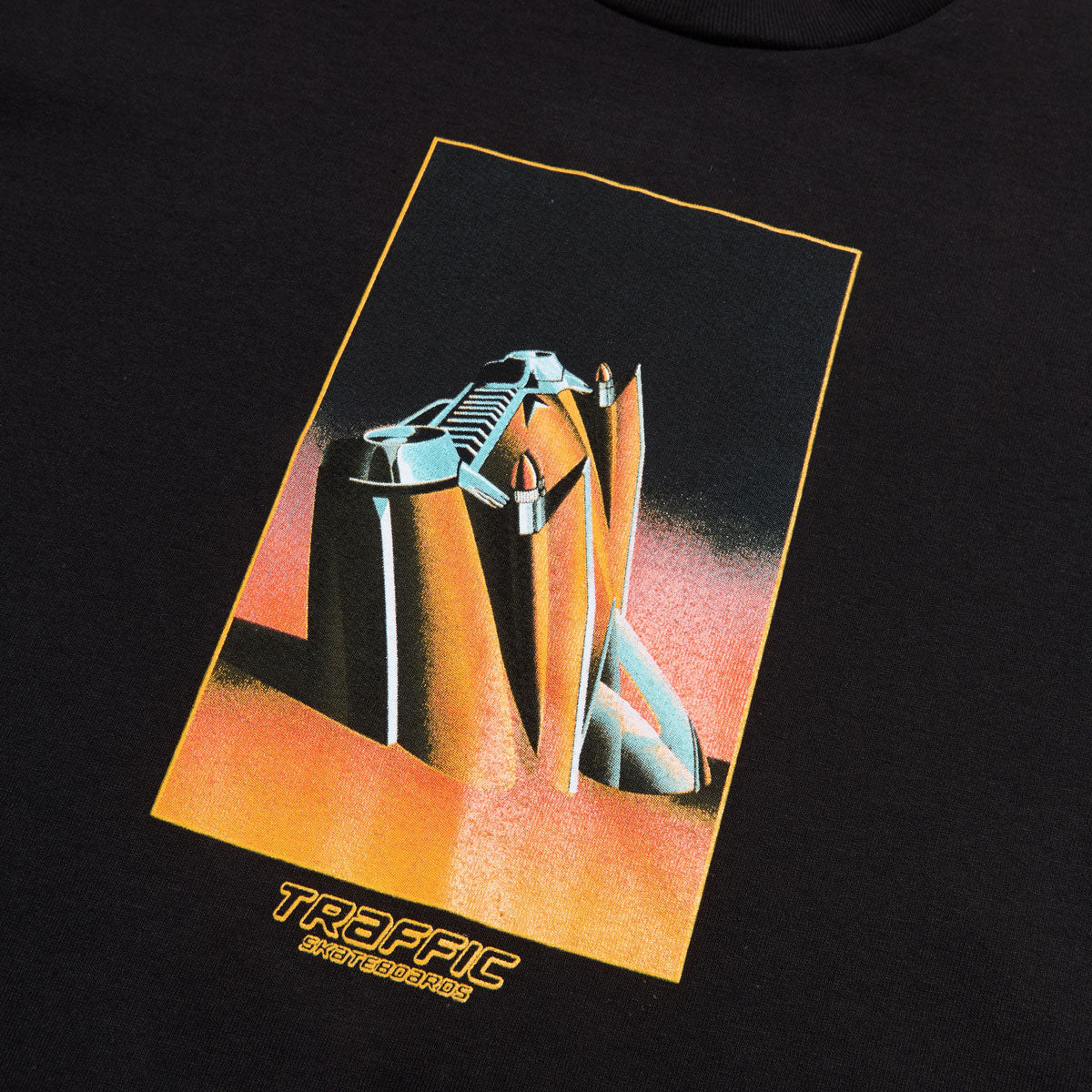 Traffic On The Beach T-Shirt - Black image 2