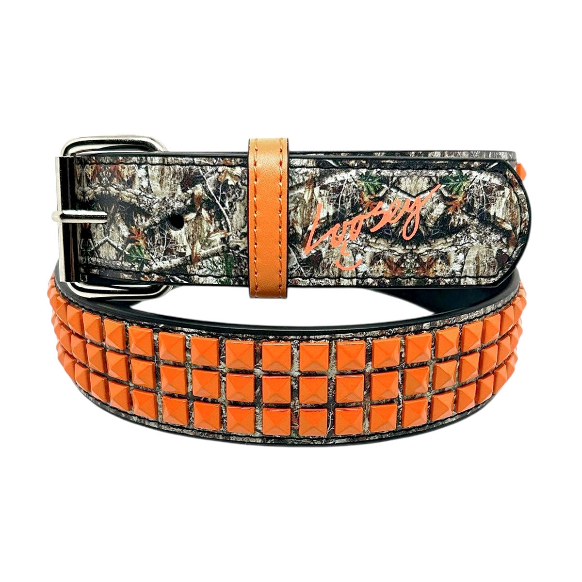 Loosey Camo Stud Belt - Orange image 1