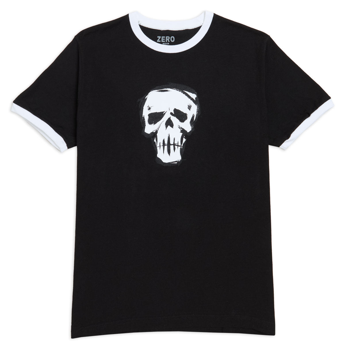 Zero DTL Skull Ringer T-Shirt - Black image 1