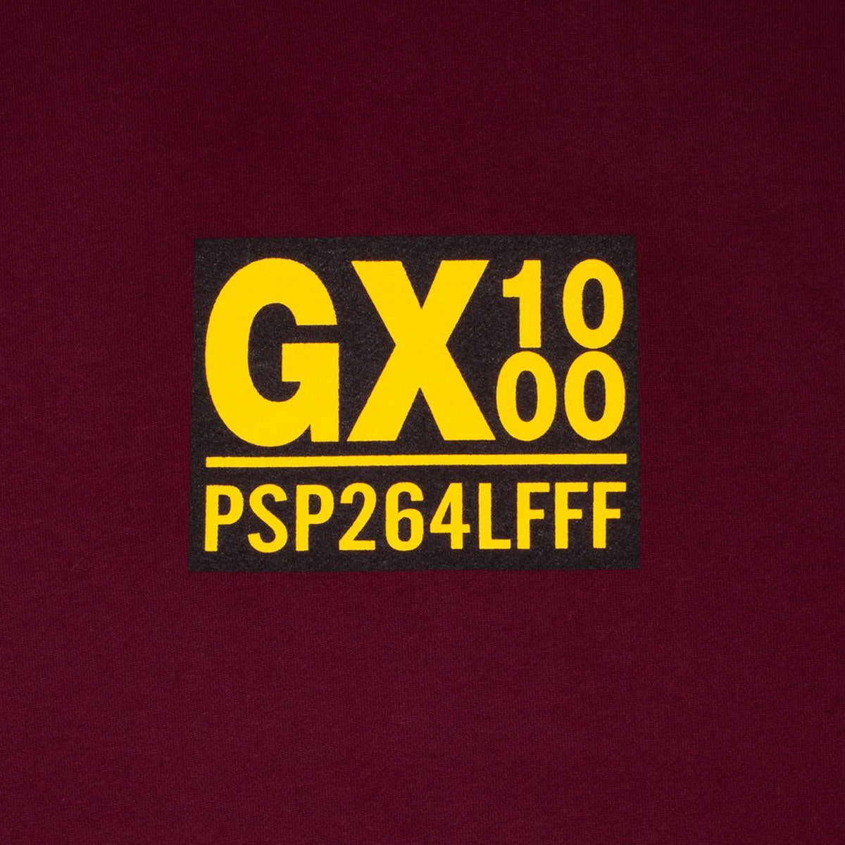 GX1000 PSP Hoodie - Burgundy/Yellow Font image 2